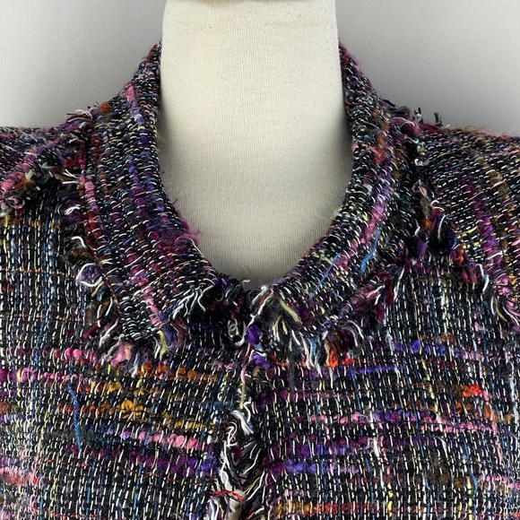 Chanel Rainbow tweed long fringe trim jacket - Picture 6 of 10
